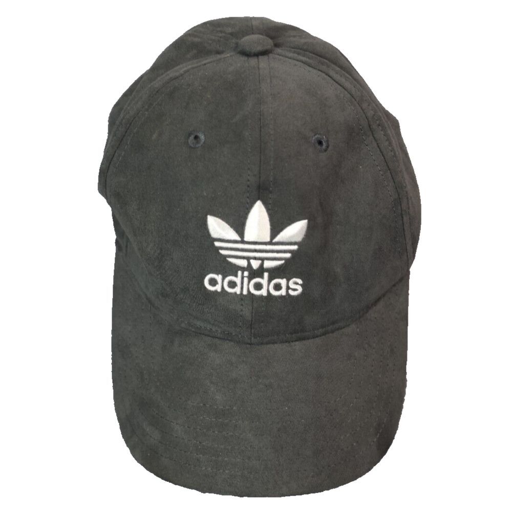 Gray Suede Adidas Snapback Hat Cap Embroidered Logo